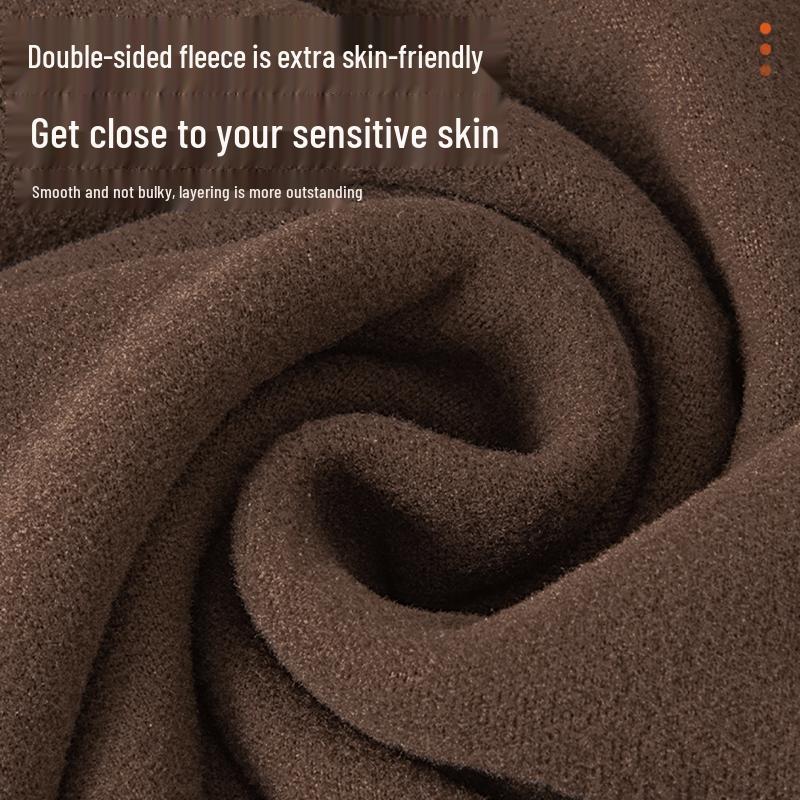 MINISO Men's Thermal Half-Zip Long Sleeve T-Shirt