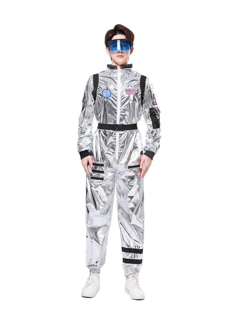 Halloween Astronaut Raumanzug Silber Body Unisex Erwachsene Kostüm