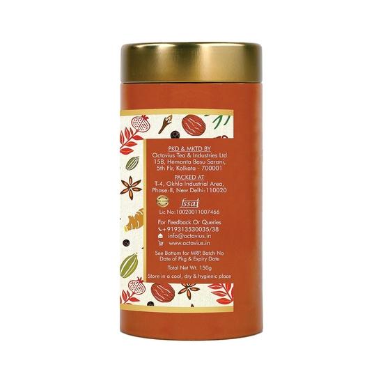 Octavius | Indian Masala Premix Tea - 10 Pouches | Gift Tin Pack | Readymade Tea Mix | Ready Tea | Premix Tea Powder (15Gm X 10 Sachets)