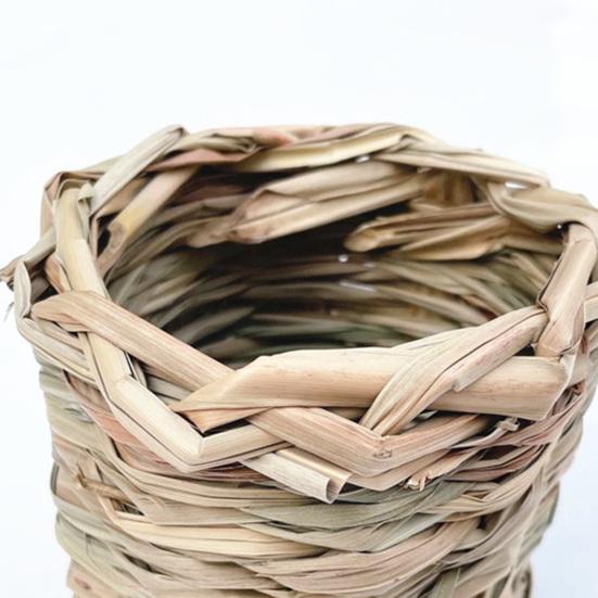 Hamsternest, Kauspielzeug, Naturgras, handgewebtes Strohnest, kleines Haustier-Versteck, Tunnel