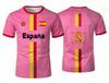 Fashion Spanish Flag Graphic Football T Shirts Summer Trendy National Emblem 3D Printed Jersey Cool Streetwear Oversized Tees