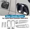 Car Decoration Chrome Silver Door Handle Cover For Toyota Hiace Commuter 2008-2018 Cars Accessories Exterior Styling Stickers