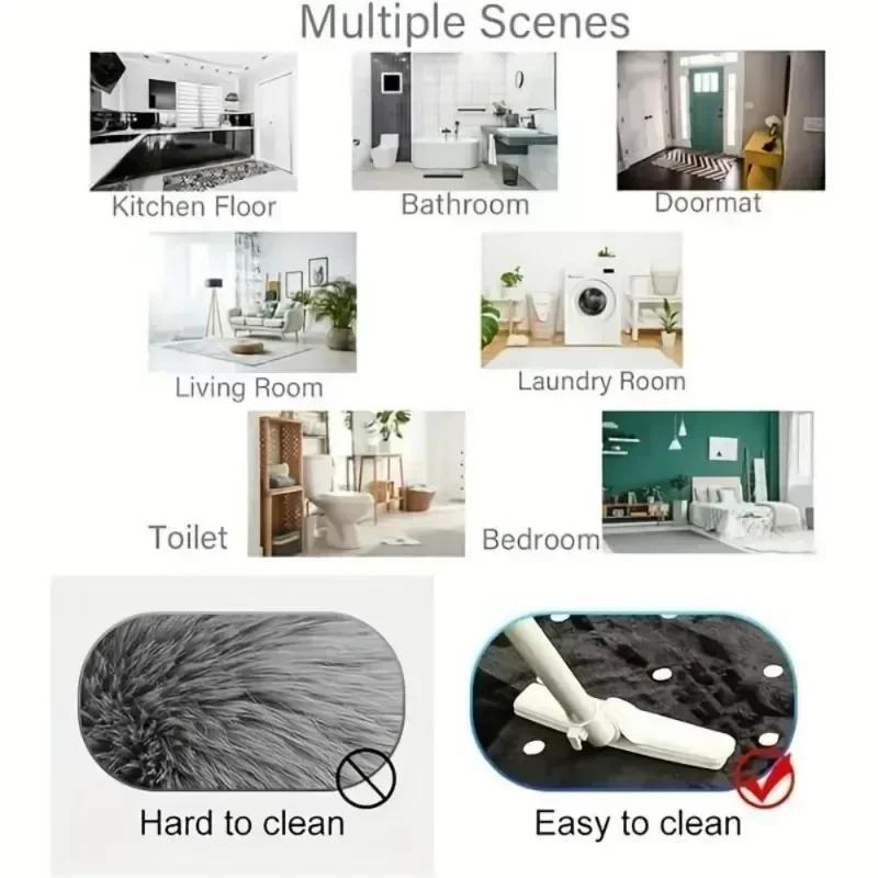 Muscle Fish Printing Round Carpet for Home Living Room Bedroom Decor Circle Rug Non Slip Mechanical Washable Flannel Floor Mat