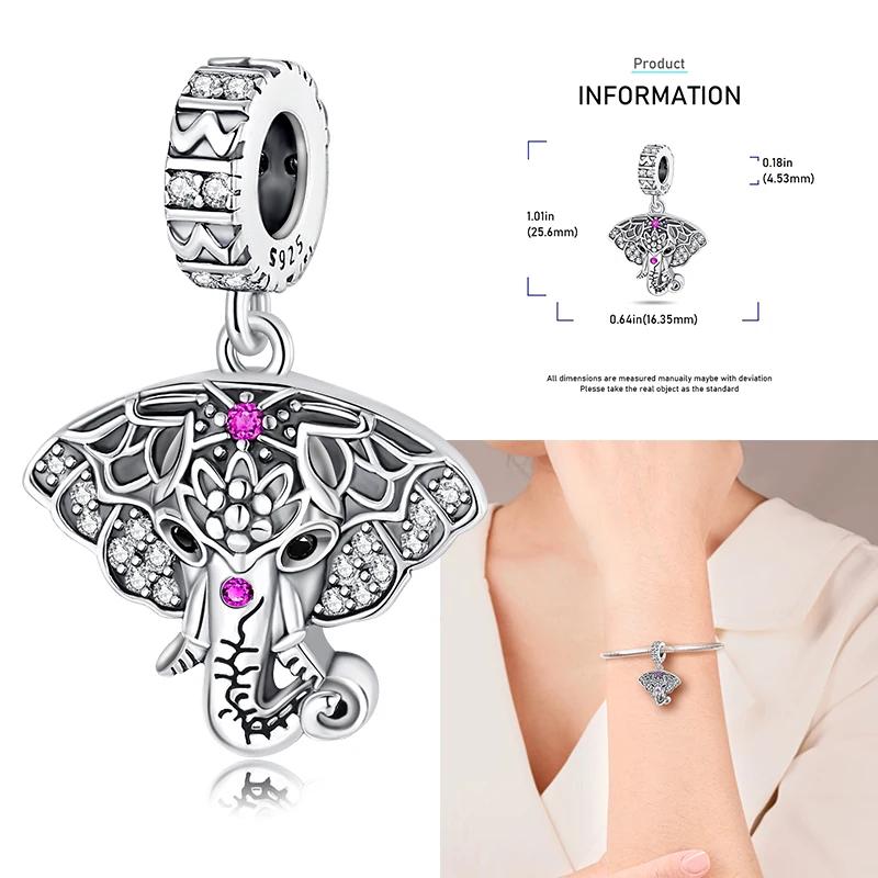 New Charms Copper Retro Charm Evil Eyes Elephants Snake Beads Fit Original Bracelet Diy Jewelry Women Gift