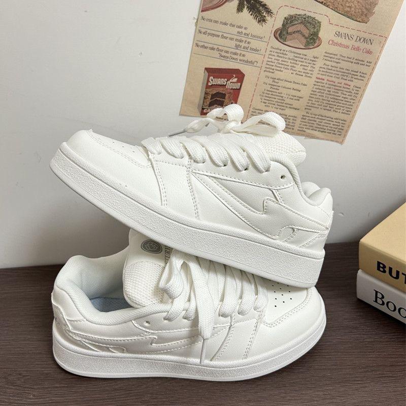 Fashion 2024 New Cute Board Shoes Korean Simple Fashion Thick Bottom Casual Hundred Small Shoes Comfortable Running Shoes