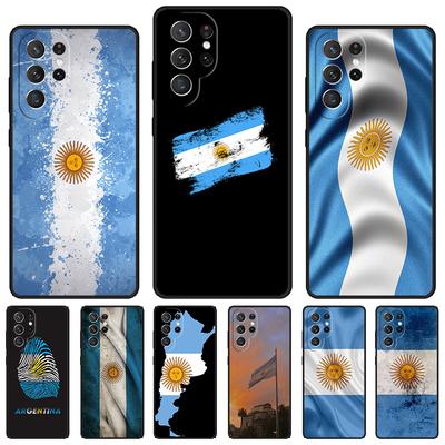 Argentina Flag Phone Case For Samsung Galaxy S24 S25 S23 S22 Ultra Note 10 20 Plus S20 S21 FE Cover