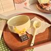 HA Fruit Croissant Ceramic Bowl with Spoon