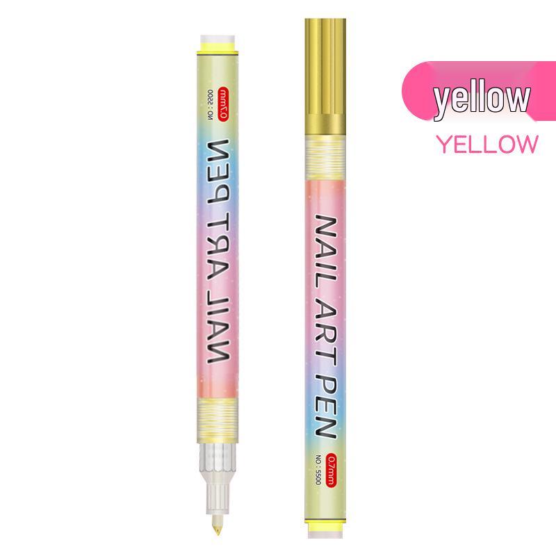 12-Color Acrylic Nail Art Marker Set - Quick-Drying, Nail Salon Painting & DIY Flower Liner Pen.