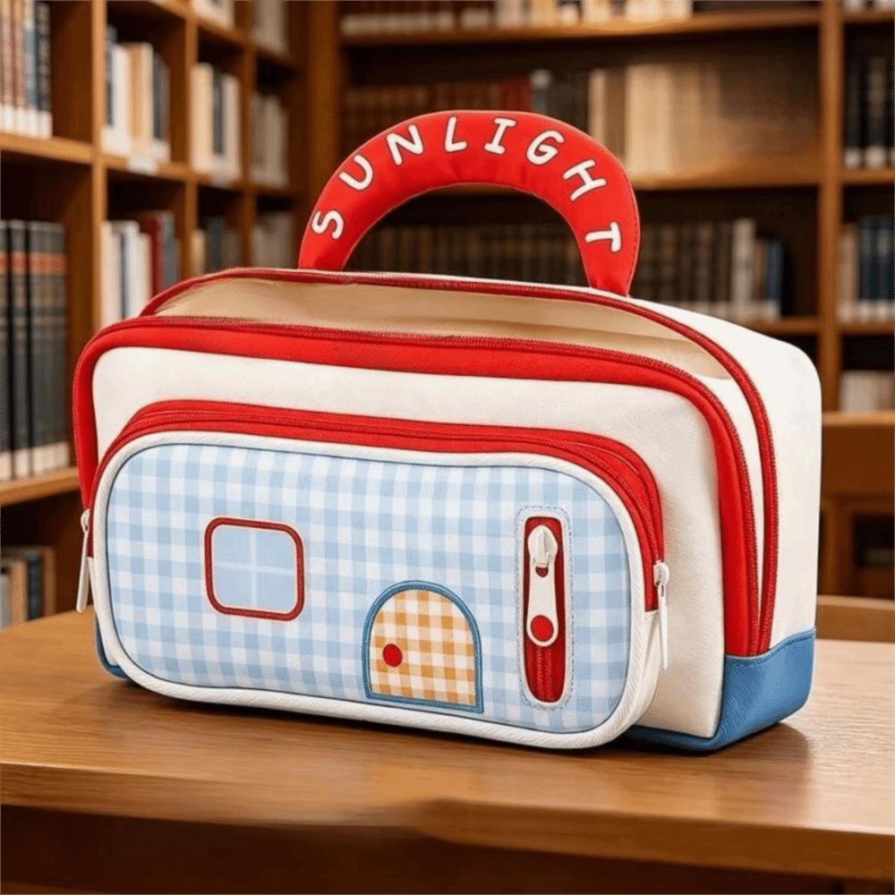 Large Capacity Pencil Case House Design Pen Bag Fashion Pencil Pouch School Supplies