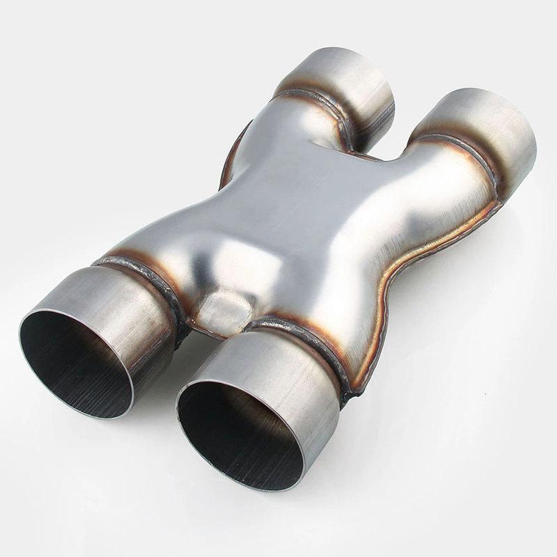 2,5'' 3'' Wlot/Wylot Układ Wydechowy Samochód Rura X-PIPE Uniwersalna Końcówka Tłumika Czterokierunkowa Rura Wydechowa