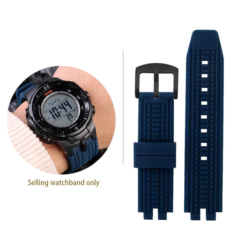 For Casio PROTREK Series PRW-3000\3100\6000\6100Y Mountaineering Silicone Watch Band Water Proof Outdoor Sports Men Accessories