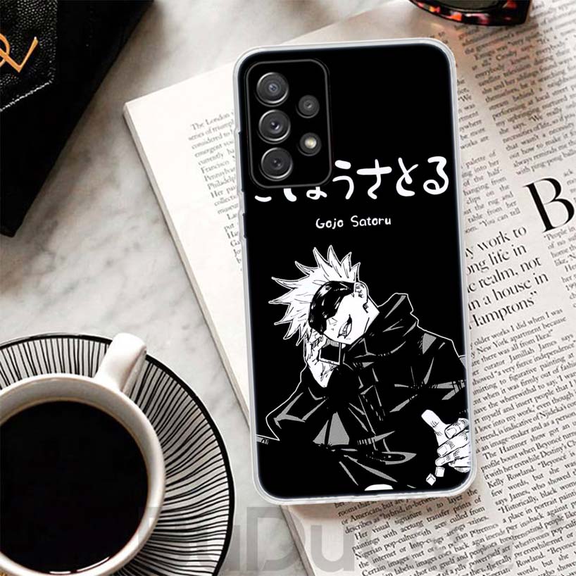 Black White Kaisen J-Jujutsu Cover For Samsung Galaxy A52 A42 A32 A22 A12 A50 A51 Phone Case A70 A71 A40 A41 A30S A31 A20E A21S
