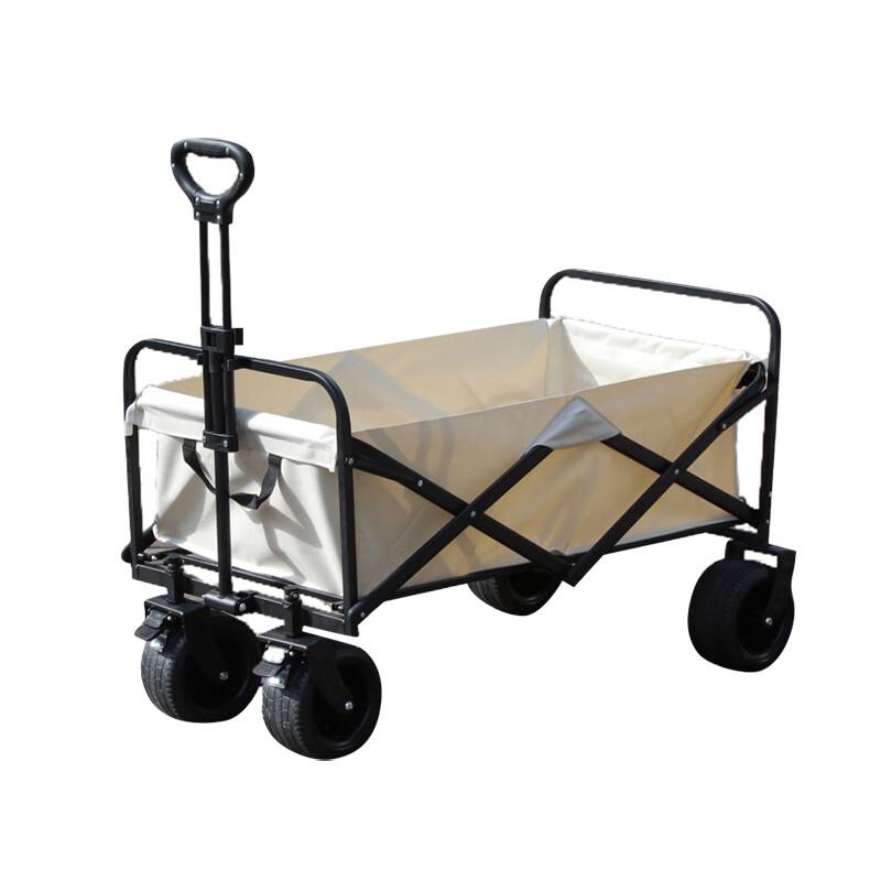 Outdoor Folding Camping Cart with Tank Wheels