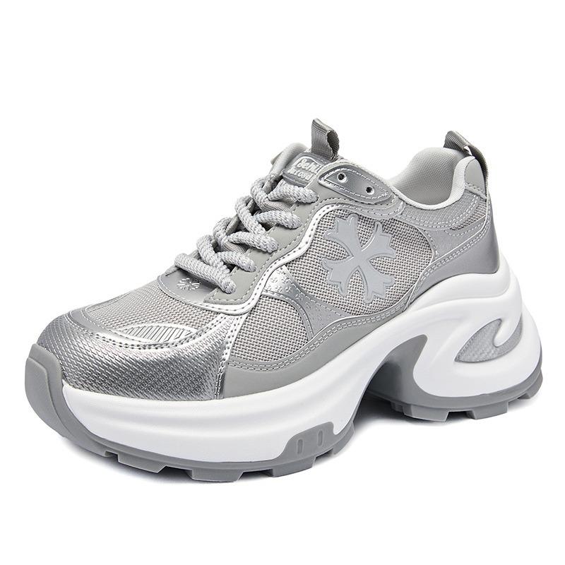 Thick-soled Dad Shoes Women's Fashion Versatile and Breathable Running Shoes Soft-soled Casual Sports Shoes