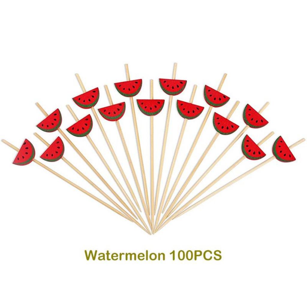 12cm 100pcs Bamboo Cocktail Sticks Pick Martini Drink Stick Picks Levo Bar Tool