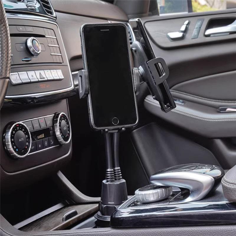 Universal 2 In 1 Car Cup Mount Holder Phone Holder 360 Degree Rotation Telescopic Clamp ArmAdjustable Base