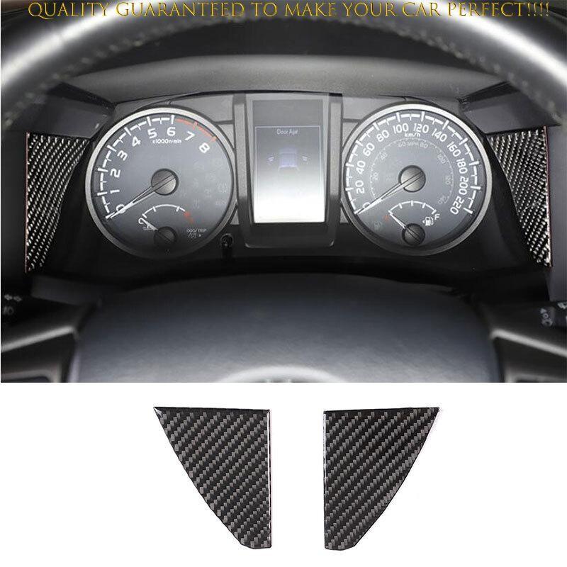Real Carbon Fiber Dashboard Both Sides Panel Trim For Toyota Tacoma 2016-2022