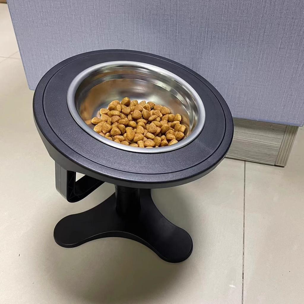 Pet High-footed Stainless Steel Stand Bowl Height Adjustable Prevent Knocking Cat's Rice Bowl Pet Feeding Supplies Accessories