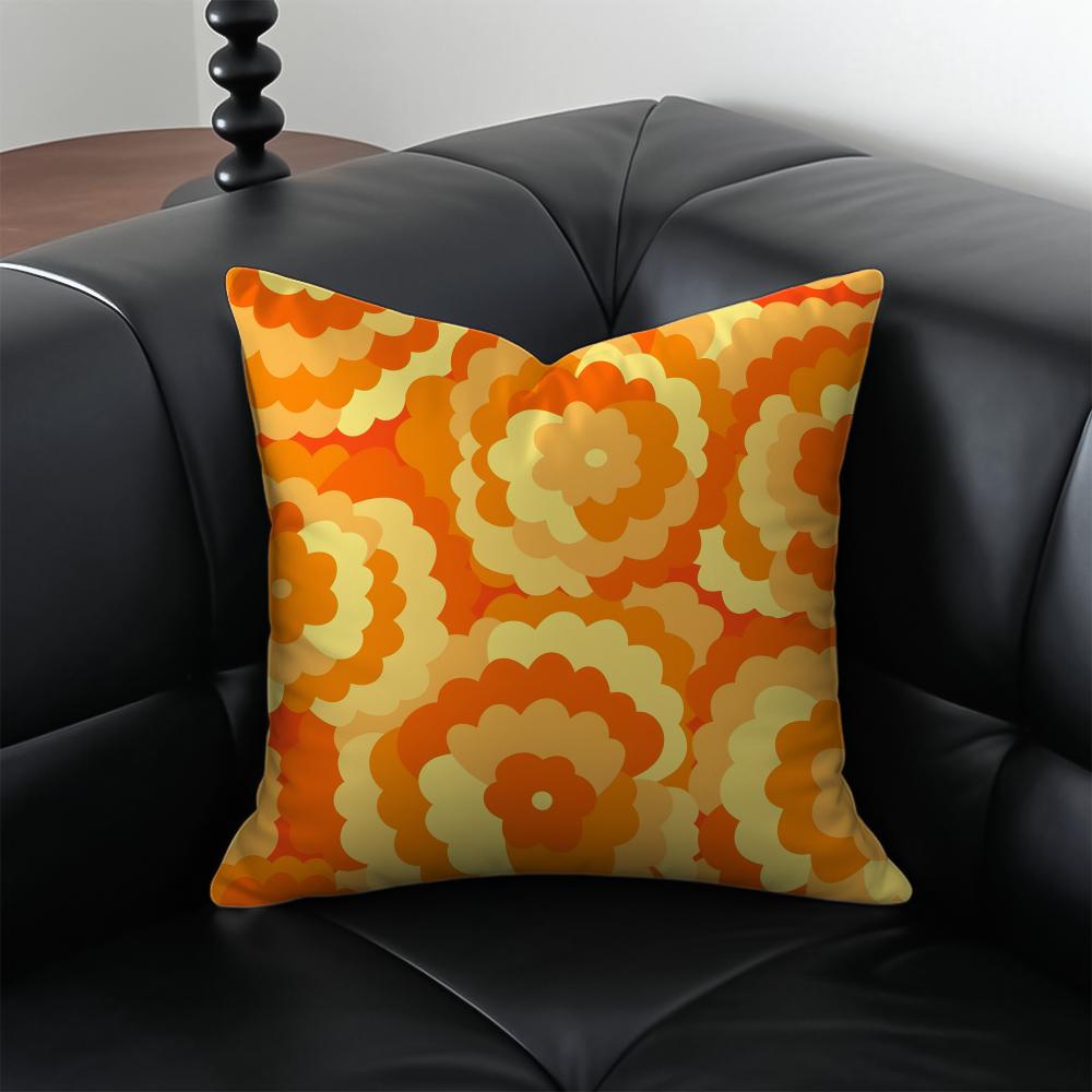 Fashion Retro twist Playful blooms Cushion Cover Pillow Case Antidustmite Invisible zipper silky plush cushion