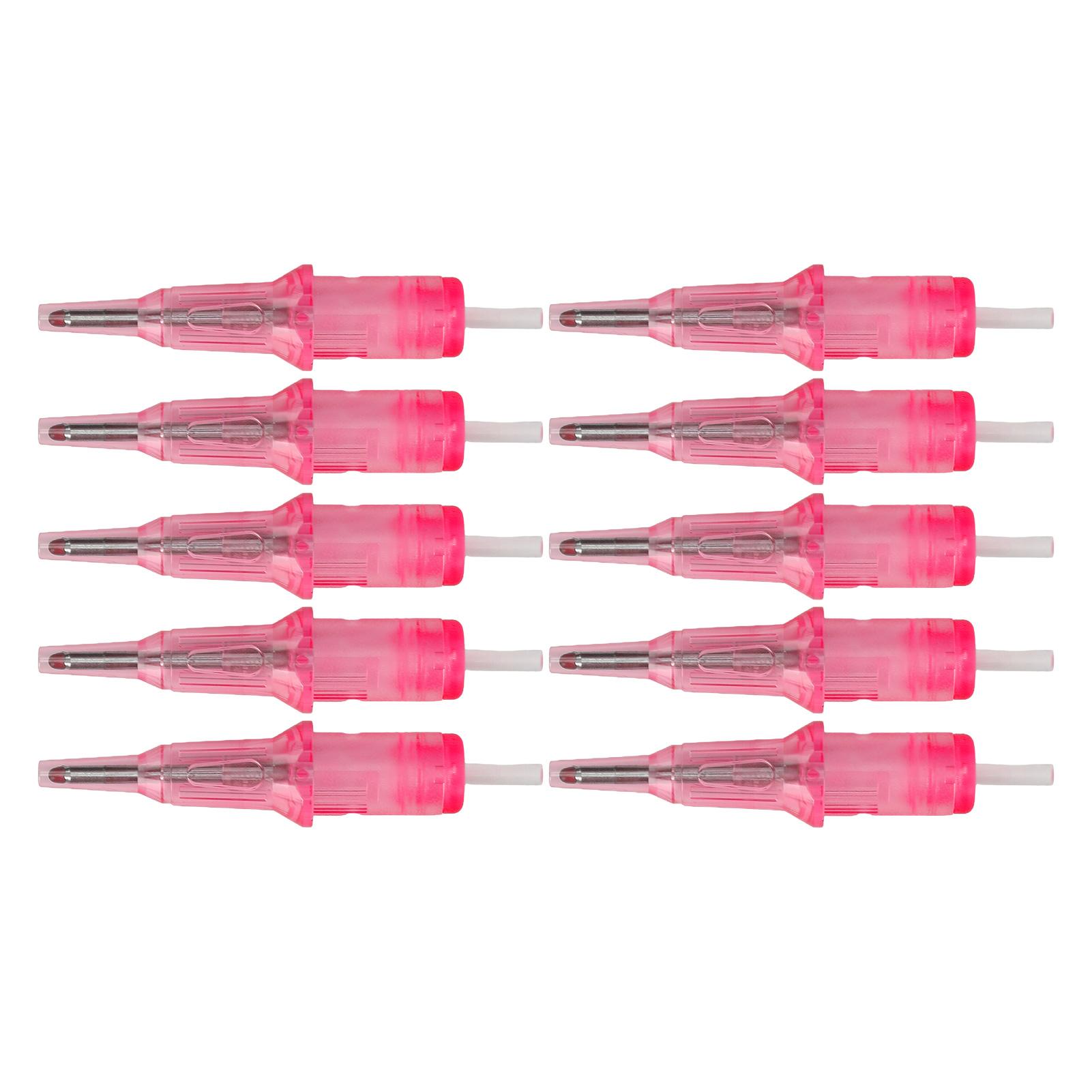 10 шт. 2 мл Картриджи для тату-ручки 0,5 мм Картриджи для тренировочной ручки Иглы для тату для начинающих Розовые