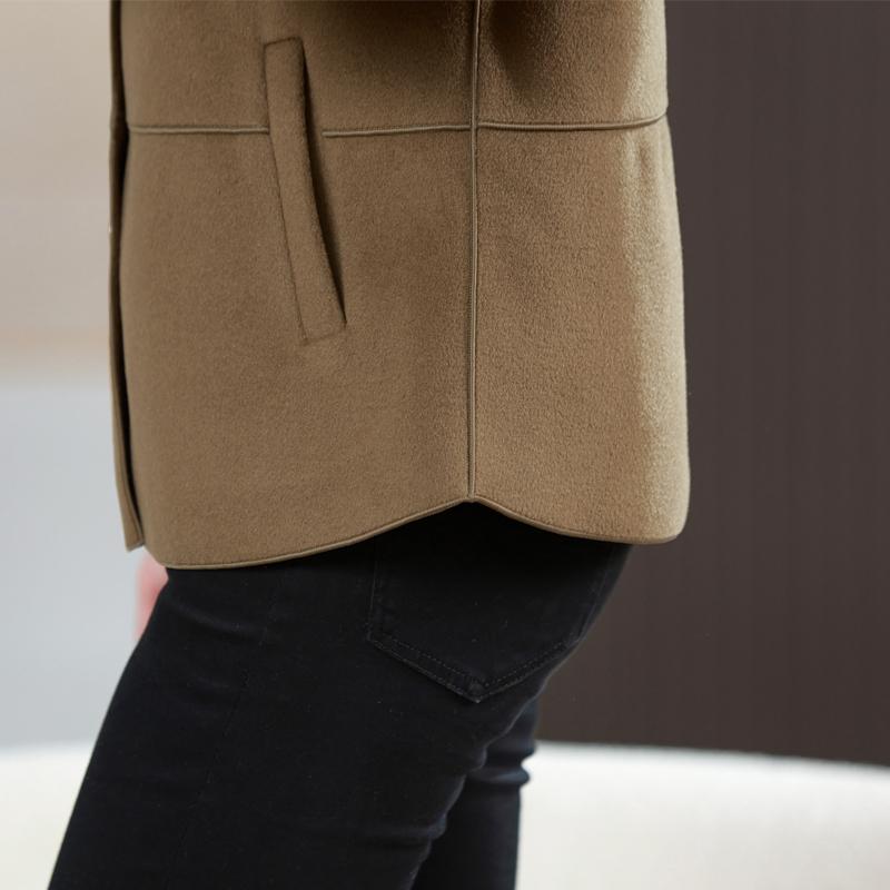 Middle Age Women's Wool & Blends Coats Plus Size Autumn Elegant Loose Outerwears Lady Jackets