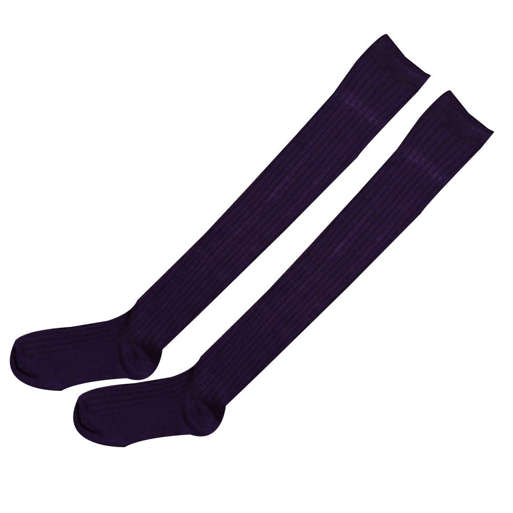 1 Pair Women Solid Over Knee High Socks Spring Autumn Winter Warm Knit Soft Thigh High Long Stockings 50cm