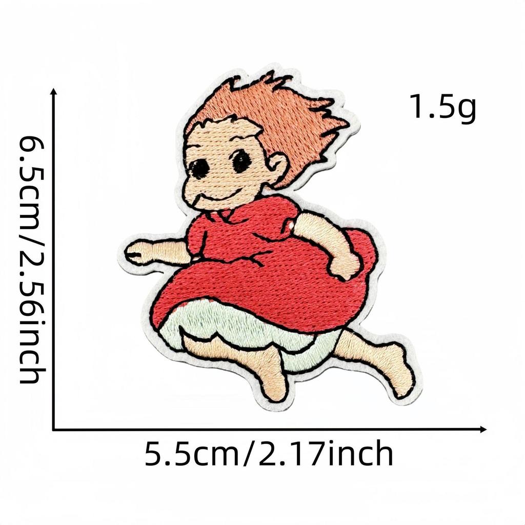 Cartoon Character Iron-On Embroidery Patch for Children's Clothing