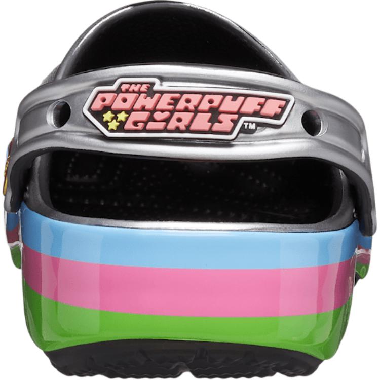 Crocs The Powerpuff Girls x Classic Clog Kids Metalická stříbrná Dětské tenisky 210264-001