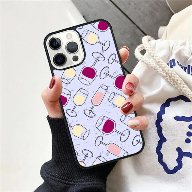 Red Wine Glass Phone Case Cover For iPhone 17 Air 15 16e 14 13 12 Pro Max 11 Pro Max Plus Coque Shell