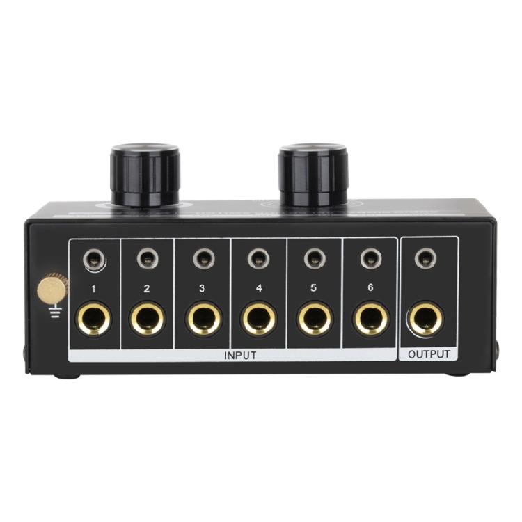 Compactly 6Channel Audios Switcher For Clear Sound And Easy Setups Eliminates Noise and Sound Interferences Selector