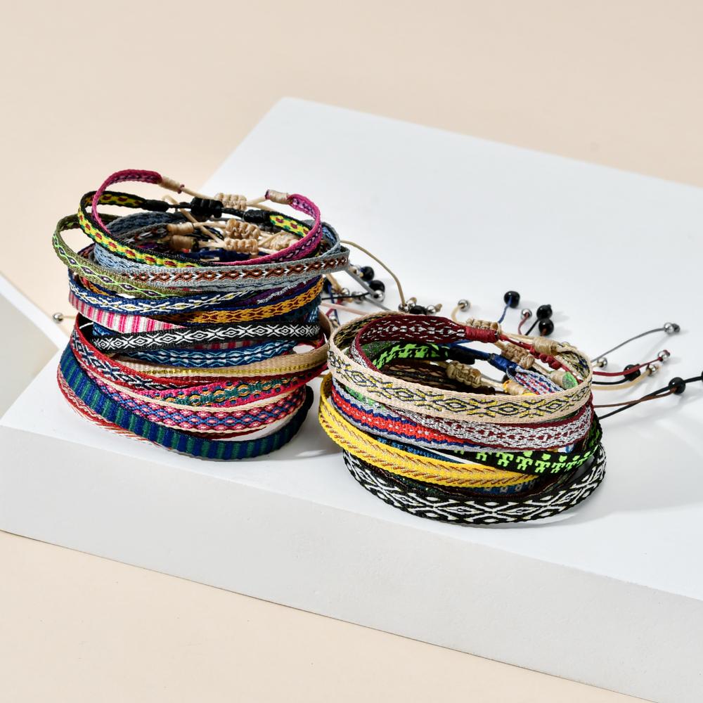 ZMZY Boho Weave Ethnic Girl Bracelets for Bohemia Women Bracelet Fashion Girl Colombian Wayuu Female Summer Beach Jewelry