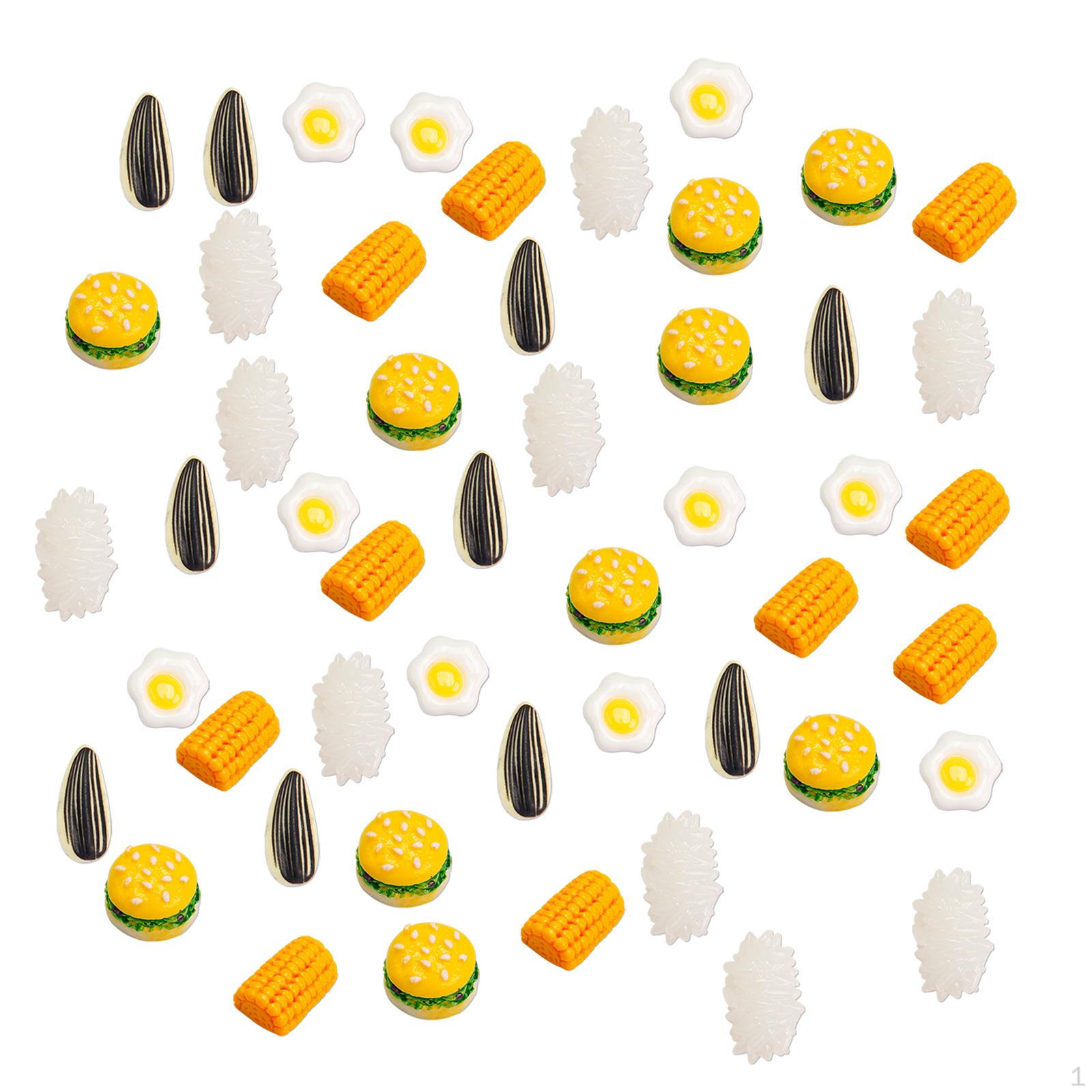 50Pcs Dollhouse Food Toys Simulation Model Children Creative Cute DIY Doll House Pretend