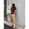Oversized Vintage Shorts Cargo Pants Japanese Wide Leg Harajuku Trousers Korean Y2k Style Baggy Streetwear Neutral