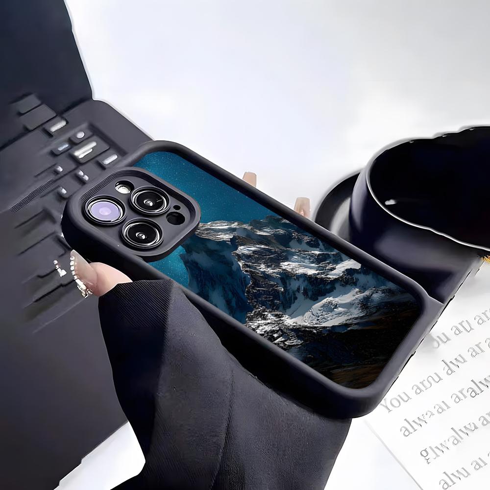 Husă de telefon Muntele Everest Pentru IPhone 17 Pro Max 15 Pro 16 14 Plus 12 13 Mini 11 Pro Antișoc Capac Moale