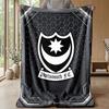 Coperta Morbida in Pile Flanella Portsmouth FC Leggera Accogliente Calda Coperta da Lancio per Divano Letto Decorazione Casa