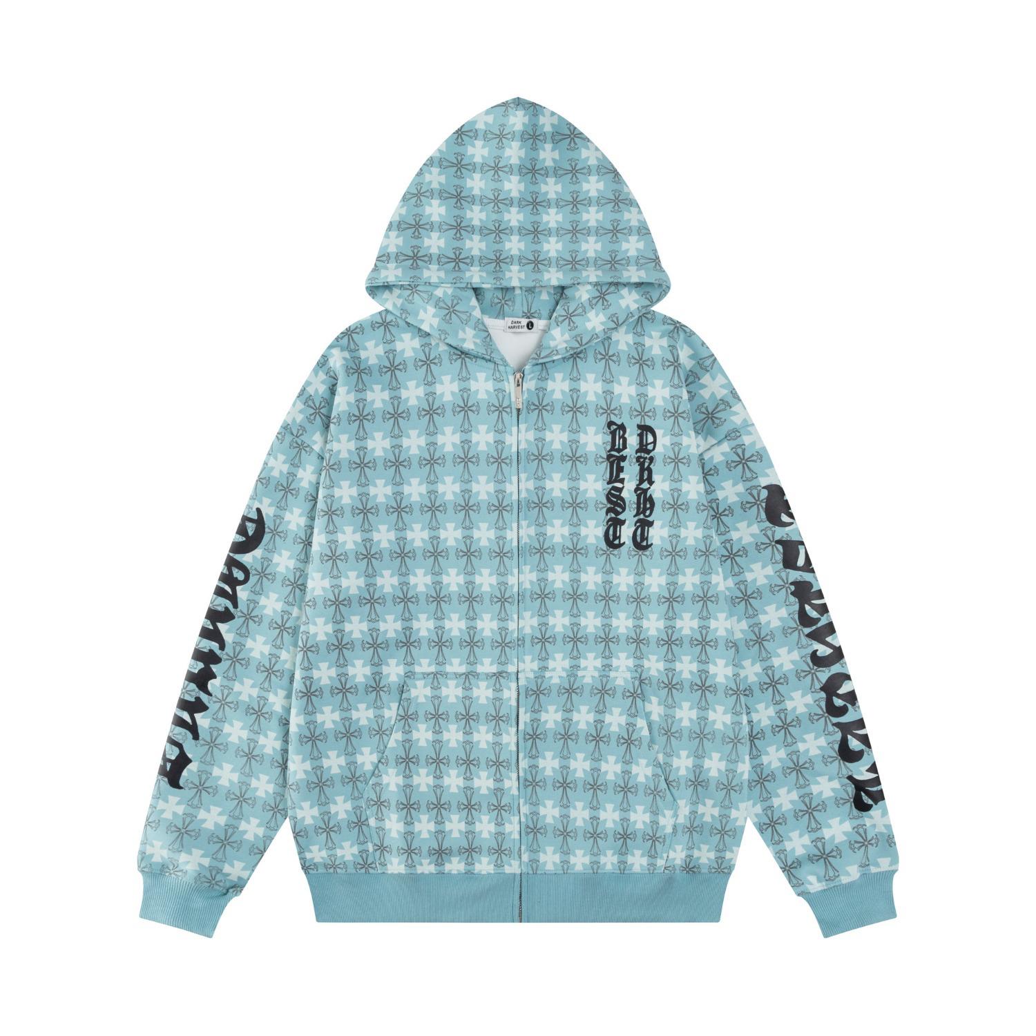 Unisex Retro All-Over Print Hoodie - Casual Loose Fit L