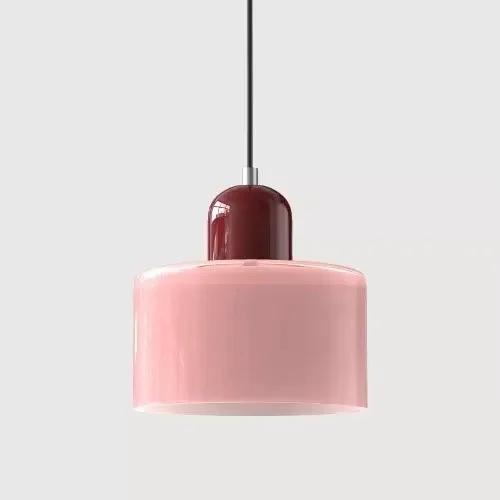 Vintage design kolorowy szklany zwis Nordic luksusowa restauracja dekoracja domu różowy pomarańczowy zielony biały zwis