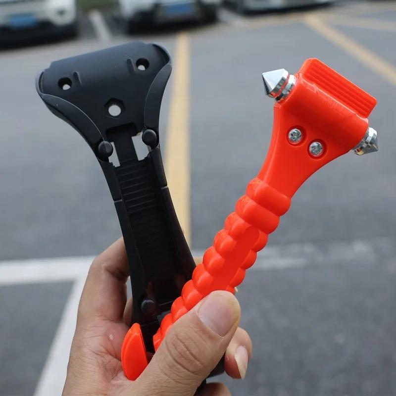 1/2PCS Survival Safety Hammer Car Window Breaker Basics Emergency 2-in-1 Seat Belt Cutter Window Hammer Escape Tools Accessories