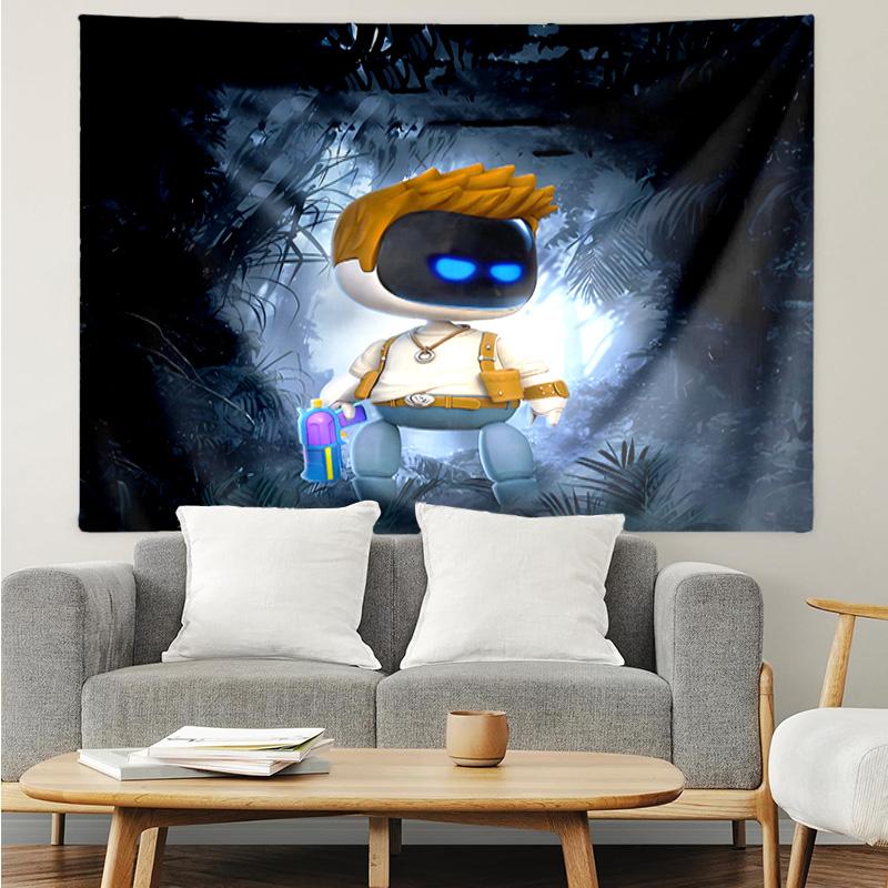 Astro Bot2 Tapestry for Bedroom Aesthetic Classroom Tapestries Wall Hanging for Living Room Dorm Office,Ideal Creative Gift