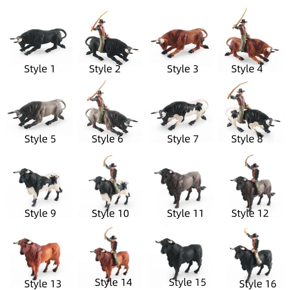 Farm Animals Poultry Cattle Model Simulation Calf Bull OX Figures  For Children