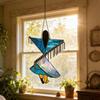 Bohemian Handgefertigter Tänzer Windspiel Buntglas-Stil Hängender Spinner Farbiger Acryl Sonnenfänger für Innen Außen Fenster Terrasse Garten Dekoration