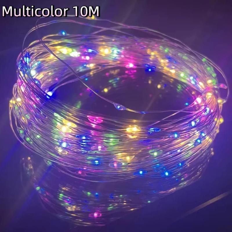 2M 5M 10M Battery Box LED Fairy String Lights Flexible Copper Wire for Christmas Wedding Anniversary Decor