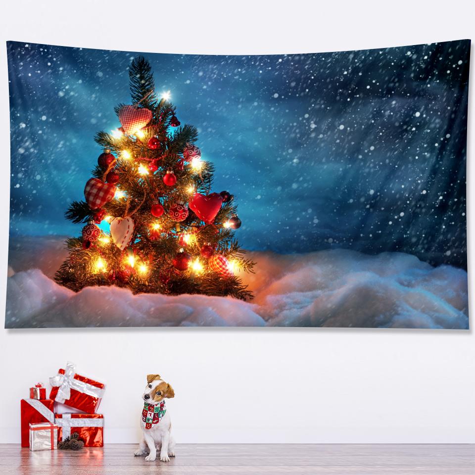 New Year Christmas Tree Tapestry Bedroom Home Decoration Tapestry Mattress Living Room Bohemian