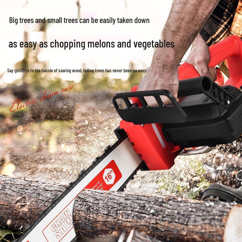 High-Power Handheld Electric Chainsaw for Home Woodworking & Tree Pruning