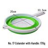 Thickened Collapsible Kitchen Colander with Handle - Multifunctional Wash & Fruit Basket