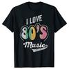 Retro Vintage 80s Music Shirt I Love 80s Music 80s Bands TShirt Men Clothing Tops Graphic T Shirts Vintage T Shirt