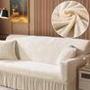 Solid Color Thick Lace Crystal Velvet Sofa Cushion Light Luxury Sofa Cover Full Coverage Elastic Sofa Cover Fabric