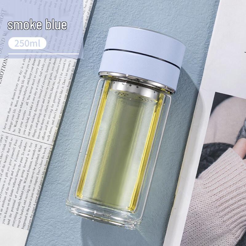 Xihe Double-Walled Glass Tea Infuser Cup