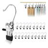 Pokmil Clothespins, 20-Pack, Stainless Steel Clothespin Hangers, Rust-Resistant, Non-Slip, Multi-Purpose Hooks (20)