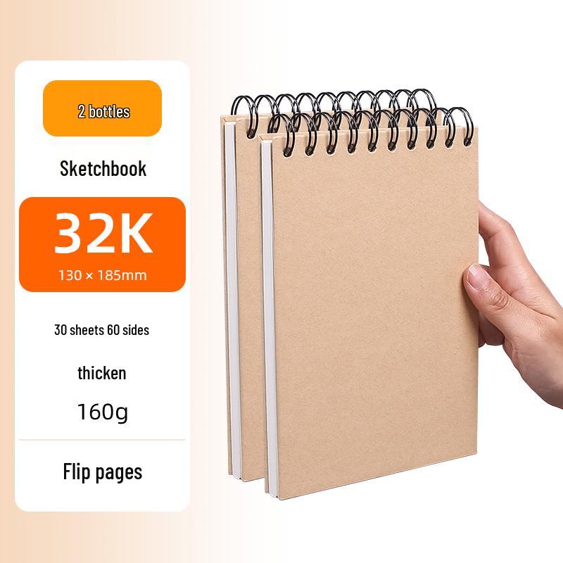 A4 Hardcover Spiralgebunden Verdicktes Skizzenbuch - Zeichenbuch für Kunststudenten mit losen Blättern 8K für die Grundschule.